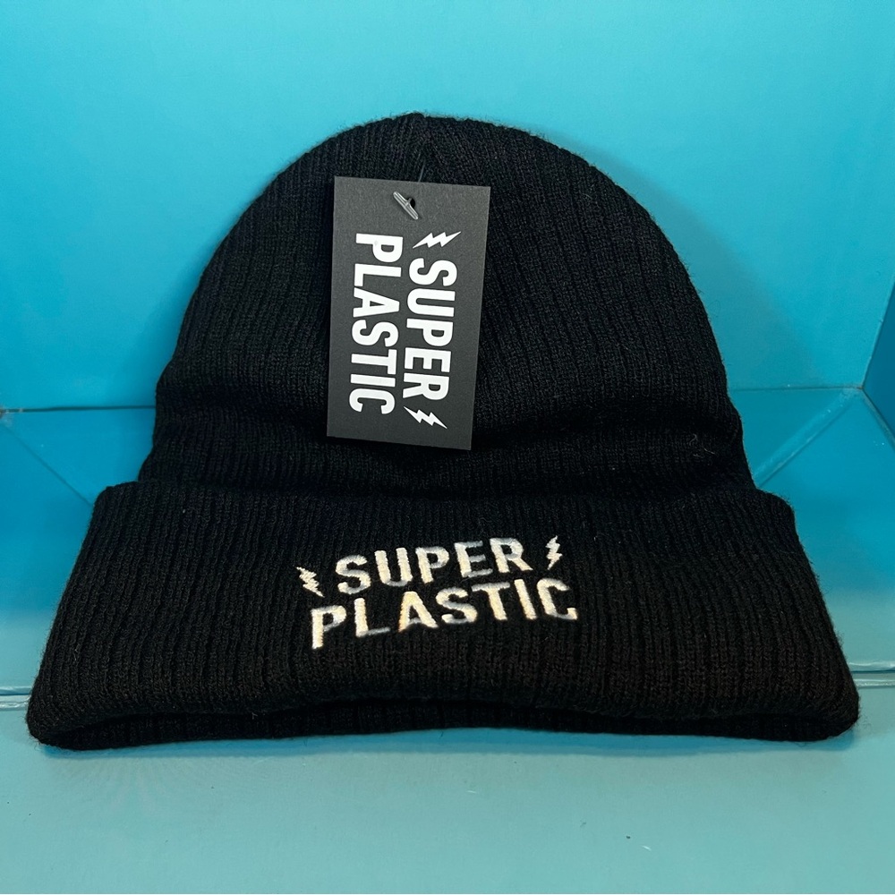 Super Plastic Black Beanie - Adult OS